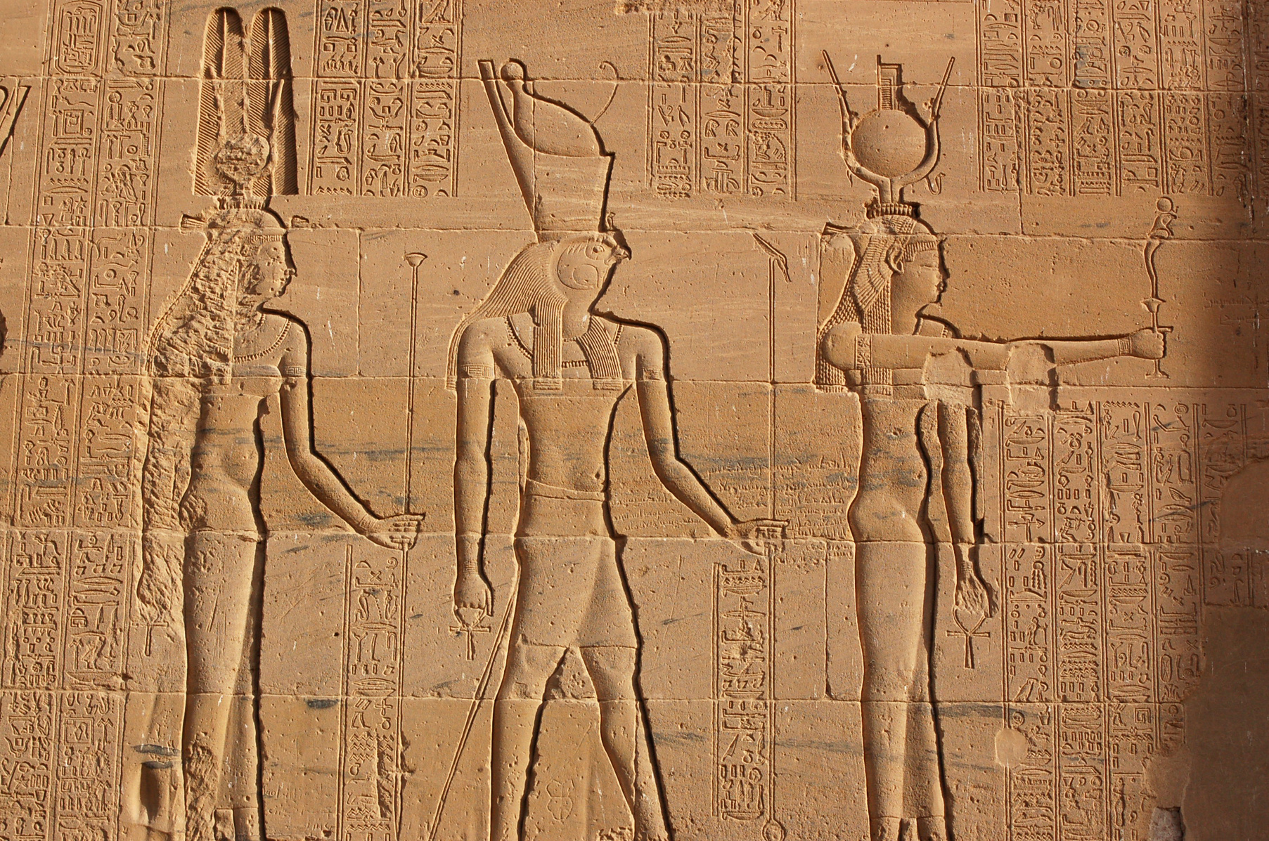 Hathor, Horus and Isis